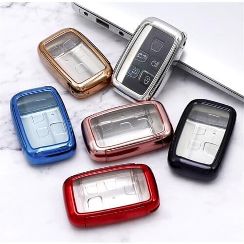 360° Protection TPU Car Key Case For Land Rover Discovery 2 3 4 5 Sport Range Rover A8 Key Cover Anti-wear Transparent Key Shell