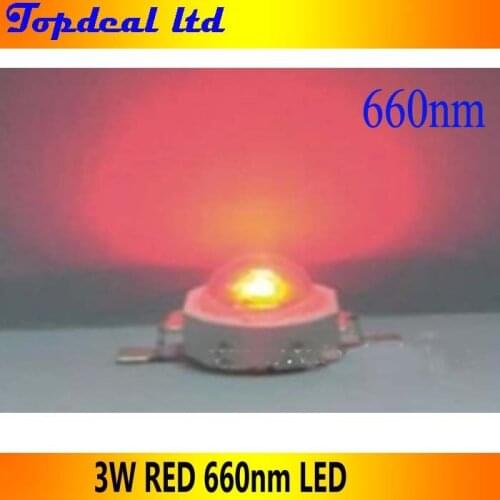 10pcs 3W 660nm LED Deep Red High Power LED for Plant Light Grow Light DIY