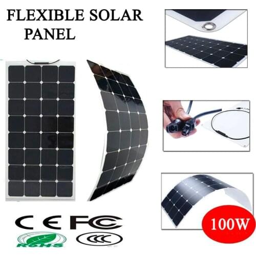 200W 300W 400W flexible solar panel equal 2pcs 3pcs 4pcs 100w panel solar sunpower solar cell 12v power bank best quality boat