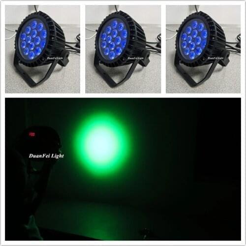 12pcs Waterproof spot LED par 14x18W RGBWAUV 6in1 Slim LED Par Stage light TV outdoor lighting wash wall dmx