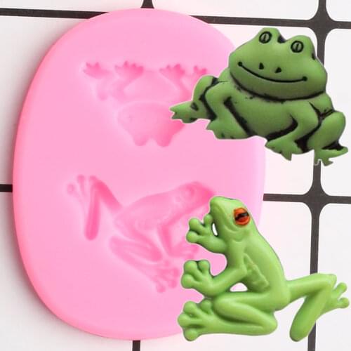 3D Frog Silicone Mold Animals Chocolate Molds Cupcake Topper Fondant Molds DIY Cake Decorating Tools Candy Polymer Clay Moulds