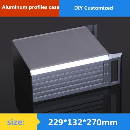 3U aluminum chassis Instrumentation aluminum chassis amplifier aluminum shell / case / enclosure / DIY box (229*132*270mm)