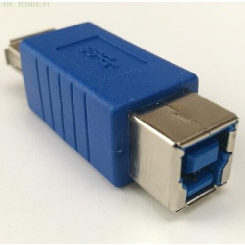 50pcs/lot High Quality USB 3.0 Type A Female To Type B Female Plug Connector Adapter USB 3.0 Converter Adaptor AF To BM