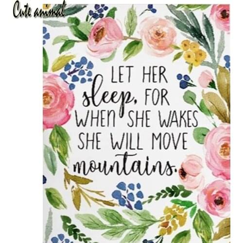 5D Diamond Painting Flower Color Christian Bible Scripture Picture Diamond Mosaic Paint with Diamonds Embroidery Cross Stitch