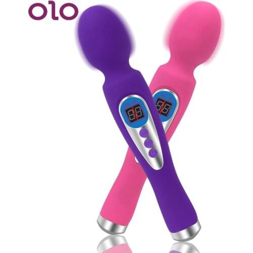9 Frequency 8 Modes Clitoris Nipple Stimulate Vibrating Dildo G-Spot Massager AV Magic Wand Sex Toys For Women Couples
