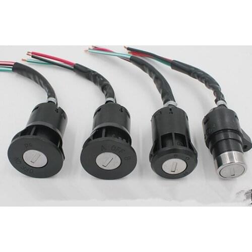 Car Tricycle Accessories Big Head Lock Small Head Lock AB Key Switch Electric Door Lock 3 wire