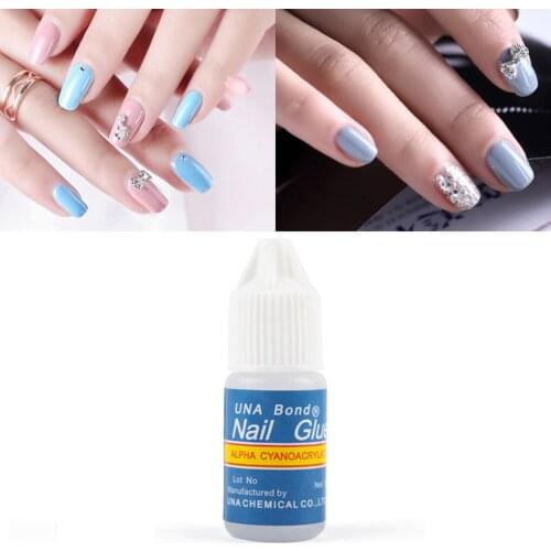 Fast Drying Nail Art Glue Tips Glitter UV Acrylic Rhinestones Decorations Nail Glue False Tip Nail Manicure Tools 5Pcs