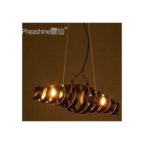 Loft industrial Style black Iron rotate pendant light restaurant bar art Restaurant Bar droplight lamps