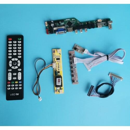 DIY kit fit LM230WF1/LM215WF1/LM215WF2/LM215WF5 screen 1920*1080 2CCFL display universal drive board VGA+AV+USB LVDS 30-Pin