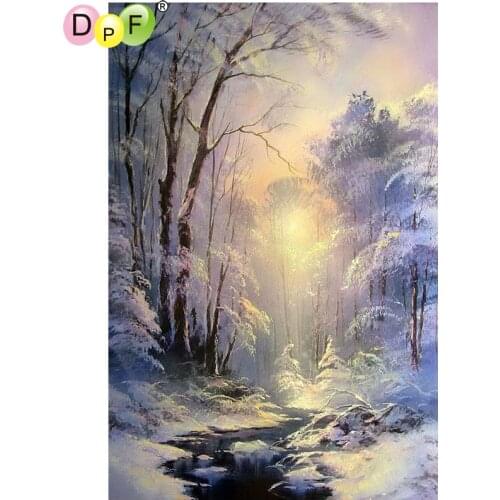 DPF DIY The forest of chaoyang 5D diamond painting cross stitch home decor diamond embroidery crafts diamond mosaic full square