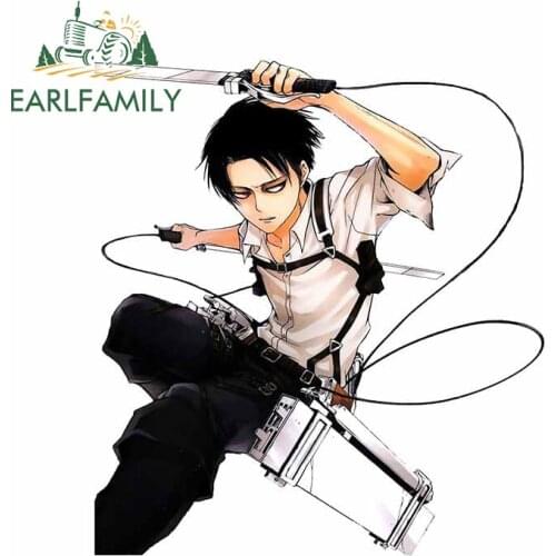 EARLFAMILY 13cm x 11.9cm For Attack on Titan Motorcycle Car Bumper Stickers Fashion Decal Creative Sticker For JDM SUV RV