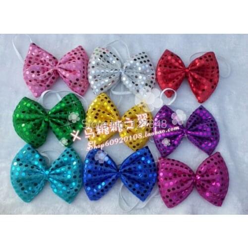 Pet tie lovely sequins tie bow tie bow tie pet accessories10pcs/lot