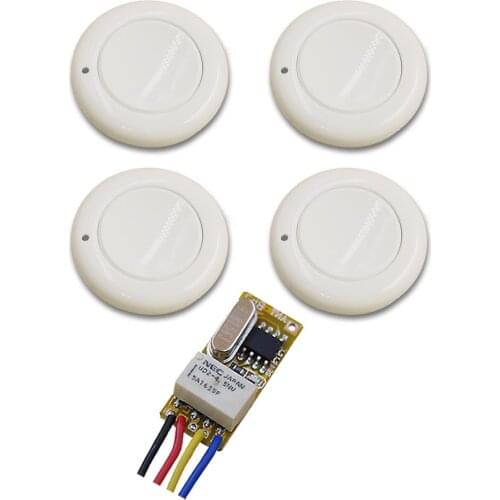 White Color Small Relay Remote Control System 3.5V-12V Miniature Receiver Normally Open Closed Common Subminiature 315/433MHZ