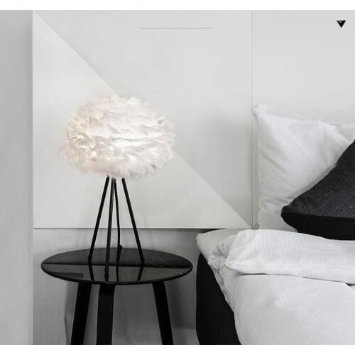 Fashion personality creative white table lamp A1 Nordic headboard lamp simple creative bedroom floor lamp ZA ZL348