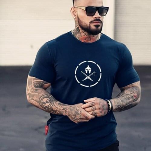 T Shirts Men Bodybuilding Workout Streewear for Men Muscle Shirt Slim Fit Tshirt Casual T-shirt