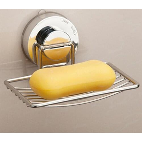Soap Rack Stainless Steel Wall-Mount Suction Soap Holder Soap Dish for Bathroom