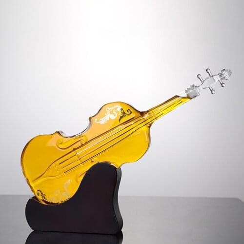 Violin Decanter Set for Liquor, Bourbon, Vodka in Premium Gift Box Home