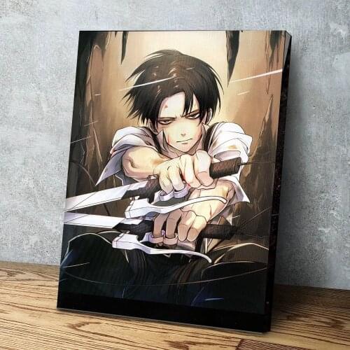 Wall Art HD Prints Attack on Titan Anime Canvas Paintings Levi Ackerman Poster Home Decor Modular Pictures For Bedroom No Framed