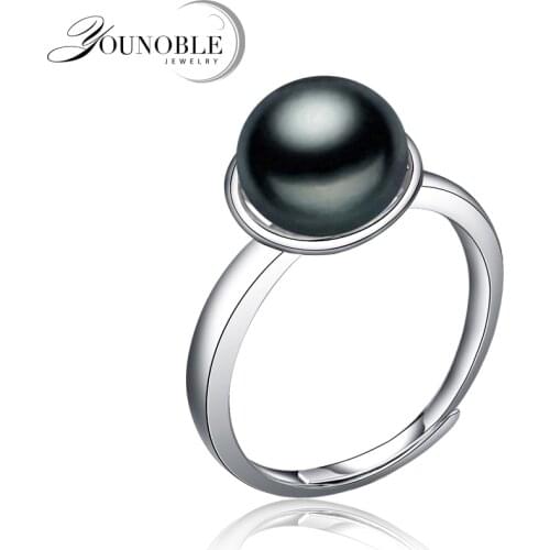 Real Natural Freshwater Pearl Ring Women,nice 925 Silver Ring Birthday Giving Away Gift