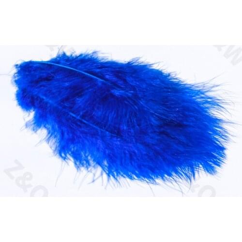 Natural 10-15CM turkey full down feathers 4-6 inches dyed blue color 100-500 DIY crafts jewelry dream catcher decoration