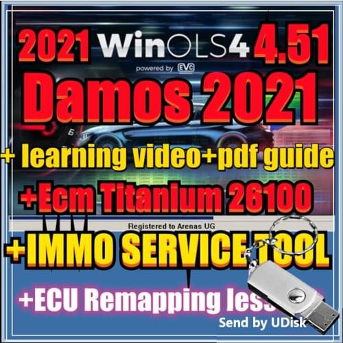 Newest WinOLS 4.51 With Plugins Auto ECU Chip Tuning Software VMWARE+ecm TITANIU+immo too+ ecu remapping lessons