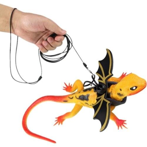 2020 New Pet Cowhide Halloween pet bat wings lizard rope pet supplies lizard traction rope