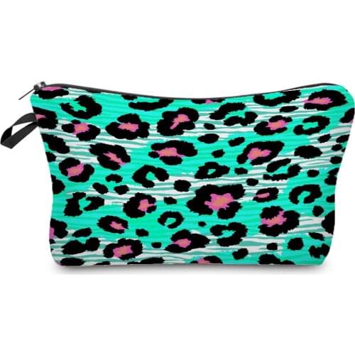 New Fashion Makeup Bags for Women Personality Storage Bag Sexy Printed Leopard Cosmetics Organizer Bag Small Female Makeup Bag