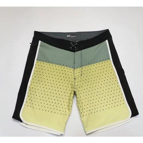 New Style Bermuda Mens Elastic Quick Dry Waterproof Beach Board Shorts Surf Swim Phantom Beach Shorts Men Fitness Sport Trunks