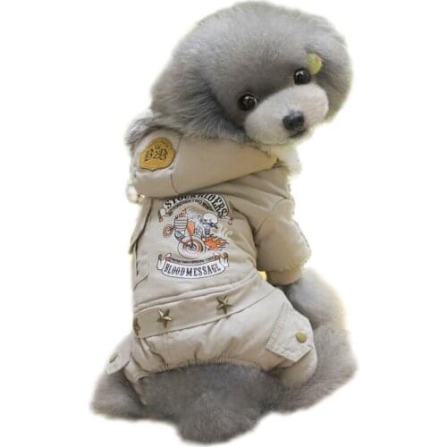 Pets Dog Clothes Cotton Winter Thicken Jacket Coat Costumes Hoodies Clothes for Small Puppy Dogs Cat Clothing Dropship