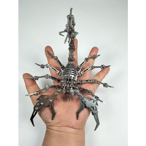 DIY 3D Puzzle Scorpion King Cicada Stainless Steel Detachable Model Puzzle Assembled Mode Home Office Ornaments Birthday Gift