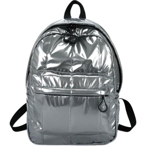 2020 Casual Fashion Men Women Nylon Shiny Waterproof Backpack Lightweight Sports Backpack Students School Bag Down bag new