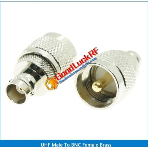 BNC Q9 To UHF PL259 SO239 Cable Connector Socket BNC Female to UHF Male Jack Nickel Plated Brass Straight Coaxial RF Adapters