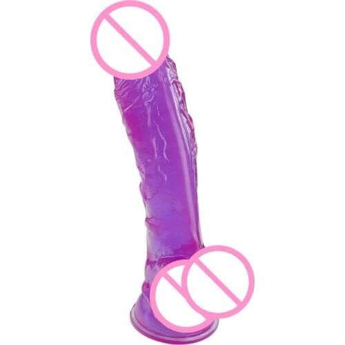 Realistic Dildo with Suction Cup Masturbating Sex Toy for Adult Lesbian Women