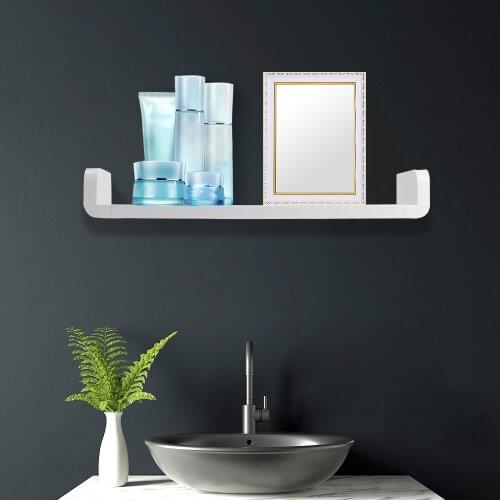 Self-Adhesive Wall-Mounted White Seasoning Debris Rack Shampoo Bath Shower Rack Storage Shelf Bathroom Kitchen Organizer