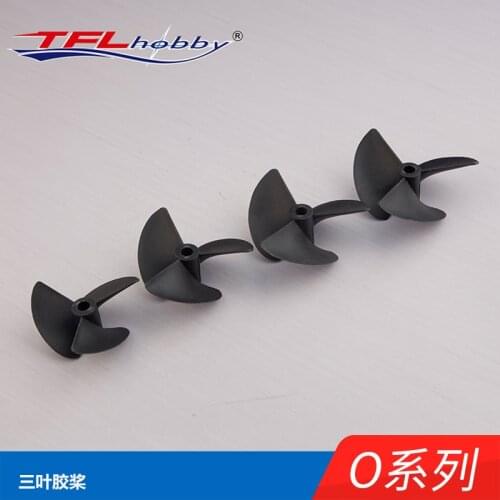 TFL O Series 3 Blade Hole Dia 4.76mm Plastic Propeller 47mm / 52mm / 55mm / 57mm for Rc Boat Parts (2PCS)
