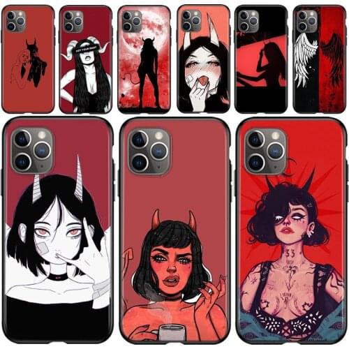 Devil woman Silicone Cover For Apple Iphone 12 Mini 11 Pro XS MAX X XR 6 7 8 Plus 6S 5 5S SE Phone Case