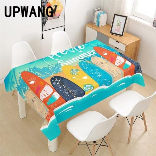 Surfing Surfboard Tablecloth 3D Printed Table Cover Rectangular Tablecloth Wedding Birthday Party Kitchen Home Decor