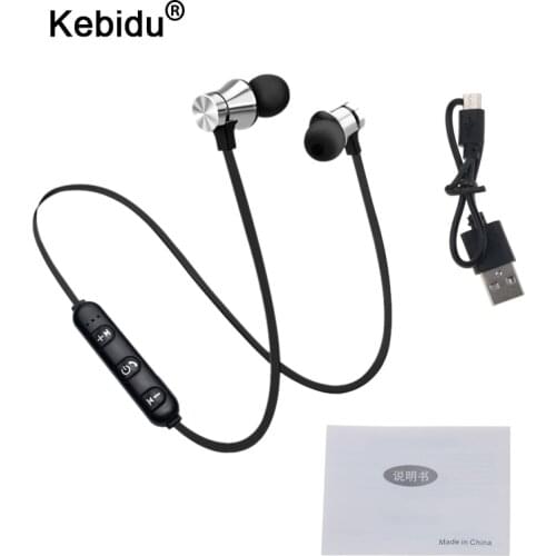 Kebidu Sports Bluetooth 4.2 Earphone Magnetic attraction Headset waterproof with Charging Cable Build-in Mic Earphone for iPhone