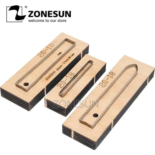 ZONESUN 20-18 Customized leather cutting die Leather DIY Craft supply watchband strap Wooden Template Punching Cutting Mould
