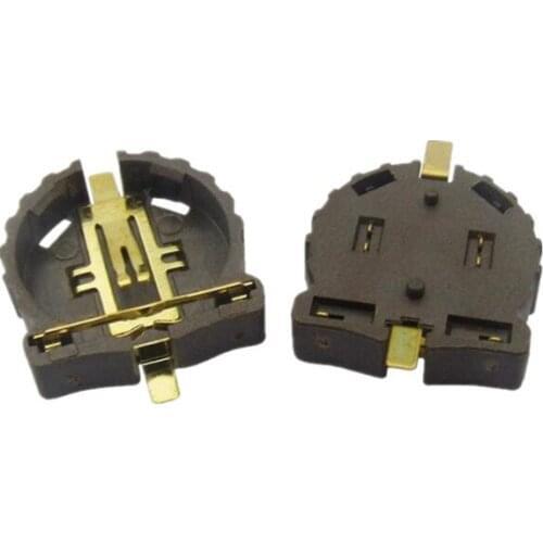 10PCS SMD SMT CR1220 CR1225 BS-1220-2 3V BUTTON CELL BATTERY SOCKET HOLDER CASE BOX