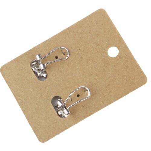 100 Pcs Earring Cards, Brown Kraft Paper Earrings Display Card Holder for Jewelry Accessory Display