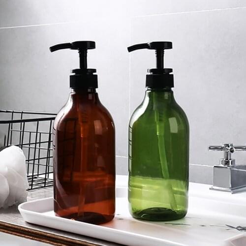 300/500ml Lotion Shampoo Shower Gel Dispensers Portable Bathroom Refillable Liquid Soap Bottles Empty Bath Pump Foaming Bottle