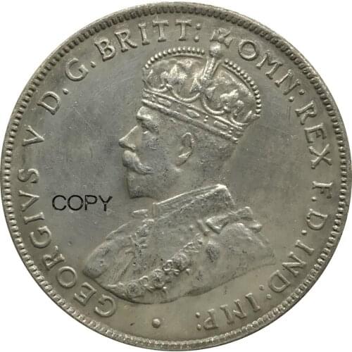 Australia George V 1922 Year One 1 Florin Two Shillings Cuproickel Plated Silver Copy Coins