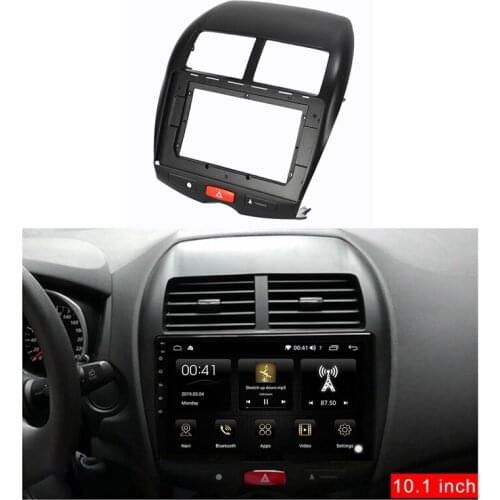 Car Fascia Dash Kit Installation Facia Panel Emergency Light Dvd Frame for MITSUBISHI ASX 2013-2017 2DIN 10.1 Inch