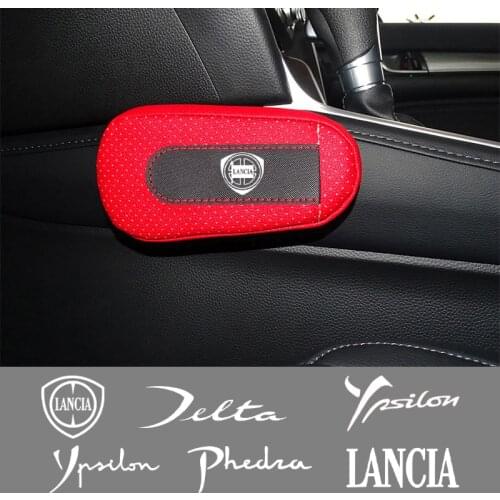 Car soft leather leg pads knee pads seat support Accessories For Lancia Ypsilon Lybra Musa Kappa Voyager Phedra Thesis 843