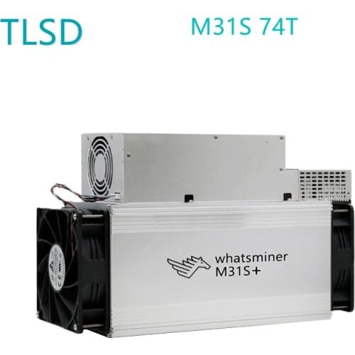 Used TLSD Whatsminer M31S 74T 3400W Asic Miner Bitcoin Mining Machine