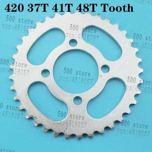 Free shipping 420 37T 41T 48T Tooth Rear Chain Sprocket 52mm For Chinese ATV Quad Pit Dirt Bike Go Kart Motorcycle