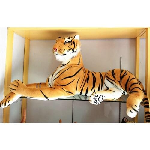 Big simulaiton tiger toy lovely yellow tiger doll new creative tiger doll gift about 110cm 0418