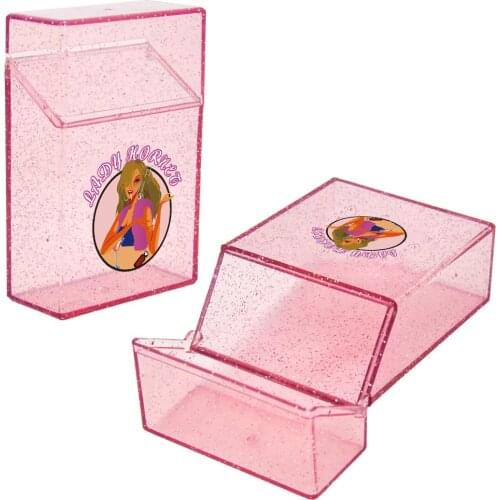 LADY HORNET Plastic Cigarette Case Cover 27*60*92MM Regular Size Plastic Cigarette Case Box for Women Gift Pink Enthusiast