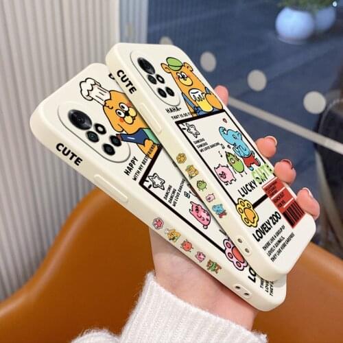 Kind Beer Bear Phone Case For Huawei Nova8 8Pro 8SE Nova 7 7Pro 7SE 6 6se 5 5Pro 5Z 5I 5Ipro 5T 4 4E Liquid Silicone Cover